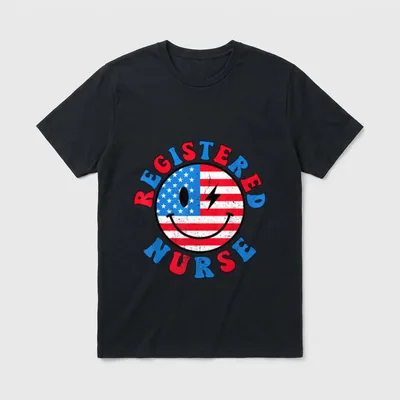 Registered Nurse 4th of July 2024 T-Shirt – Classic T-Shirt in Black