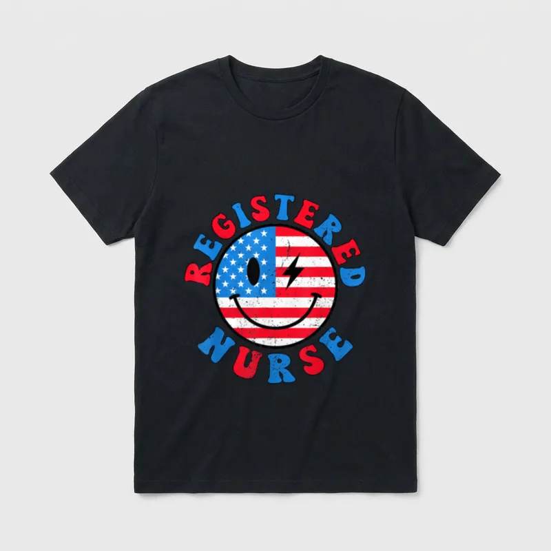Registered Nurse 4th of July 2024 T-Shirt – Classic T-Shirt in Black