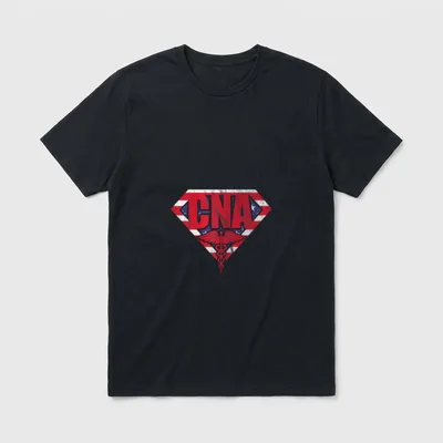 Flag Caduceus 4th of July Patriotic T-Shirt – Classic T-Shirt in Black