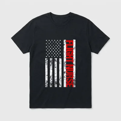 American Flag Flight Nurse Perfect T-Shirt – Classic T-Shirt in Black