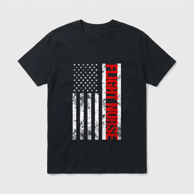 American Flag Flight Nurse Perfect T-Shirt – Classic T-Shirt in Black