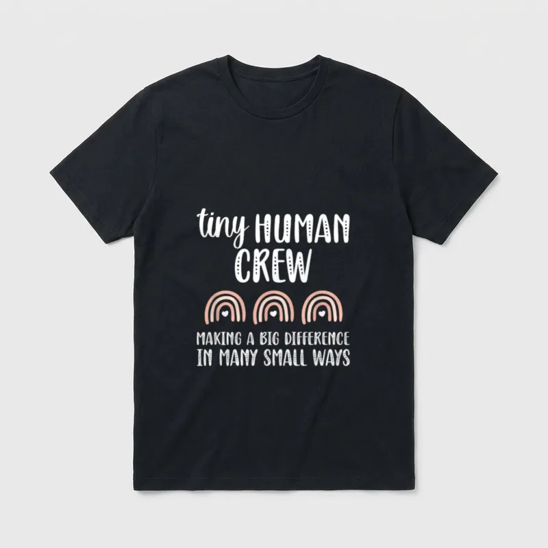Tiny Human Crew Pediatrics Children's Nurse T-Shirt – Classic T-Shirt in Black