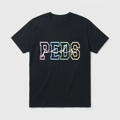 PEDS Classic Nurse Pediatric Professionals Nursing T-Shirt – Classic T-Shirt in Black