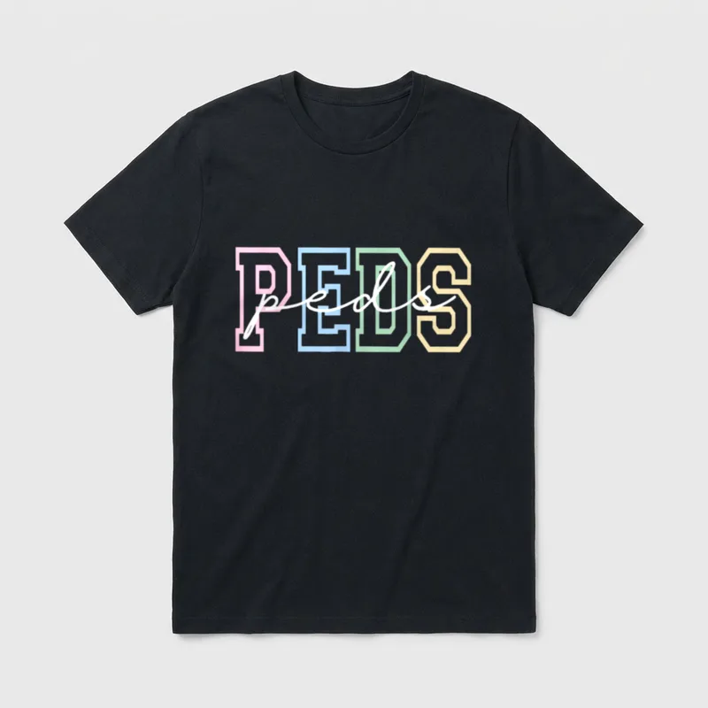 PEDS Classic Nurse Pediatric Professionals Nursing T-Shirt – Classic T-Shirt in Black
