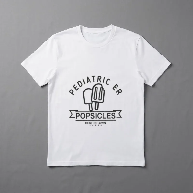 Pediatric Emergency Nurse Popsicle Funny ER T-Shirt – Pediatric ER Popsicles Best in Town text – Classic T-Shirt in Black