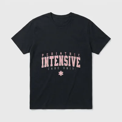 Pediatric Intensive Care Unit PICU Nurse T-Shirt – Classic T-Shirt in Black