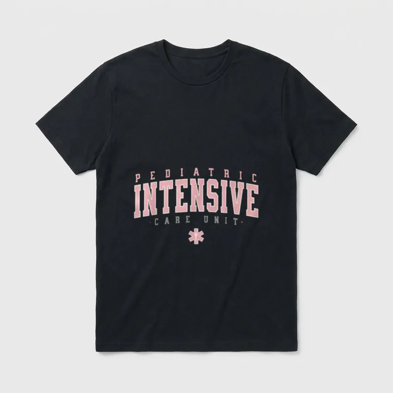 Pediatric Intensive Care Unit PICU Nurse T-Shirt – Classic T-Shirt in Black