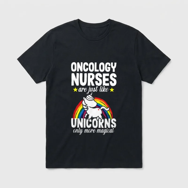 Unicorn Cute Oncology Nurse Pediatric Medical T-Shirt – Classic T-Shirt in Black