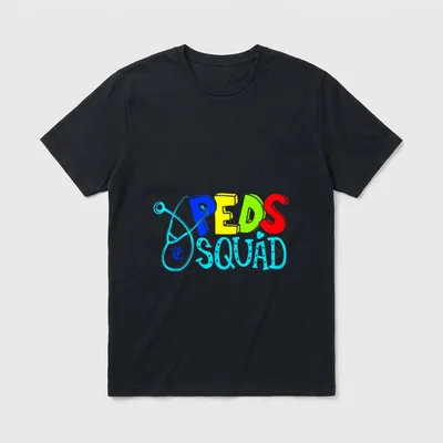 Pediatric Pediatrician Nurse Peds Squad T-Shirt – Classic T-Shirt in Black