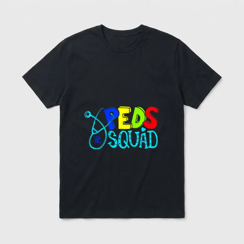 Pediatric Pediatrician Nurse Peds Squad T-Shirt – Classic T-Shirt in Black