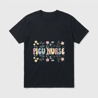 Groovy PICU Nurse Pediatric Intensive Care T-Shirt – Classic T-Shirt in Black