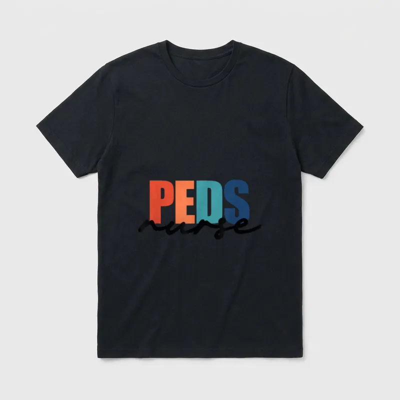 Peds Nurse Pediatric ICU NICU Nursing T-Shirt – Classic T-Shirt in Black