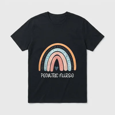 Pediatric Nurse Rainbow Our Patients T-Shirt – Classic T-Shirt in Black