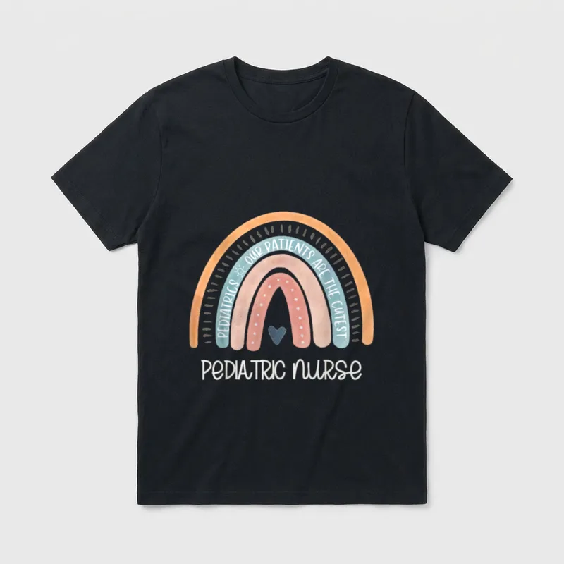 Pediatric Nurse Rainbow Our Patients T-Shirt – Classic T-Shirt in Black