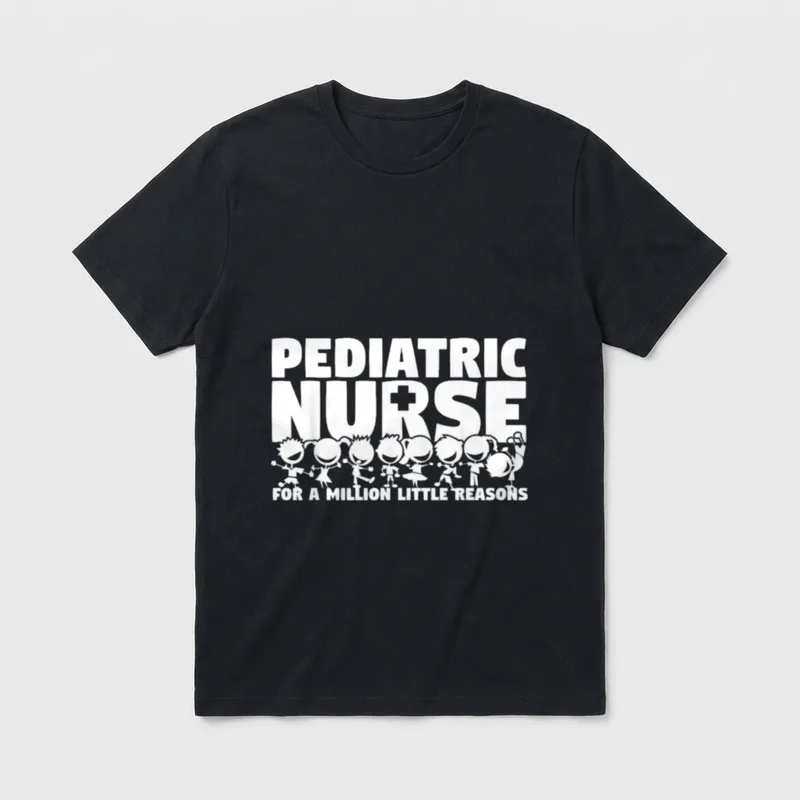 Million Little Reasons Cute Pediatric Nurse T-Shirt – Classic T-Shirt in Black