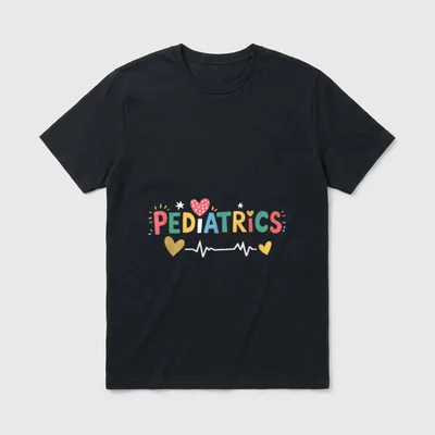 Pediatrics Pediatric Nurse PICU Peds Pediatrician T-Shirt – Classic T-Shirt in Black