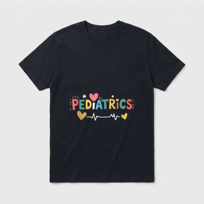 Pediatrics Pediatric Nurse PICU Peds Pediatrician T-Shirt – Classic T-Shirt in Black