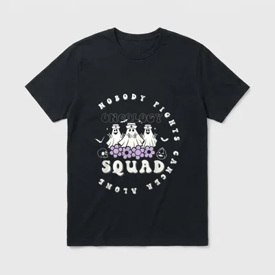 Halloween Oncology Nurse Squad Retro T-Shirt – Classic T-Shirt in Black