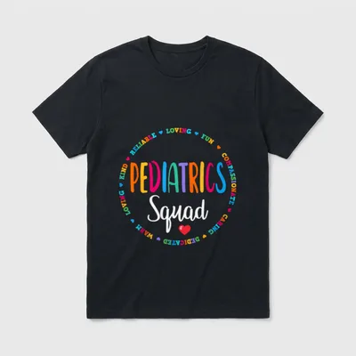 Pediatrics Squad Peds Registered Nurse School T-Shirt – Classic T-Shirt in Black