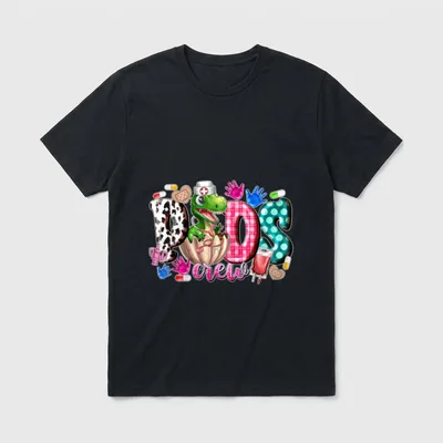 Pediatrics Dinosaurs Peds Nurse Crew Appreciation T-Shirt – Classic T-Shirt in Black
