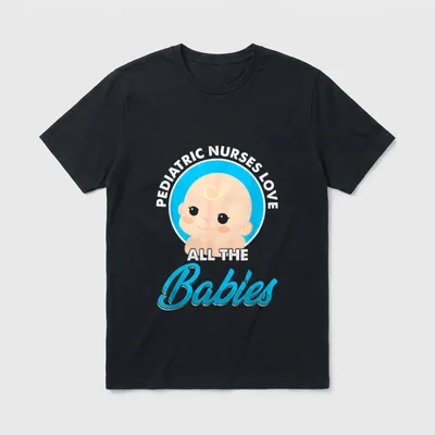 Registered RN Child Pediatric Nurses Love T-Shirt – Classic T-Shirt in Black