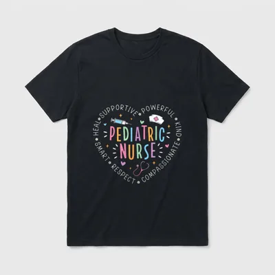 Pediatric Nurse PICU Nursing Peds Week T-Shirt – Classic T-Shirt in Black
