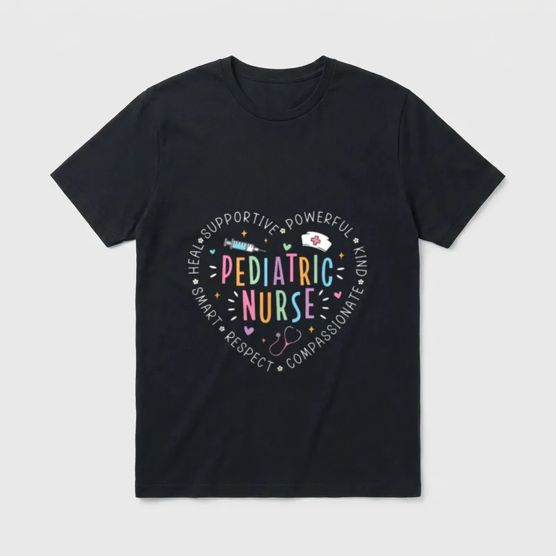 Pediatric Nurse PICU Nursing Peds Week T-Shirt – Classic T-Shirt in Black