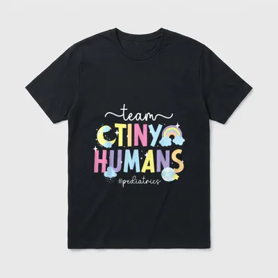 Team Pediatric Nurse Squad Peds Crew T-Shirt – Classic T-Shirt in Black