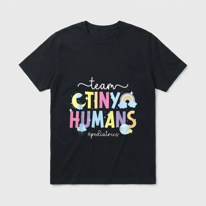 Team Pediatric Nurse Squad Peds Crew T-Shirt – Classic T-Shirt in Black