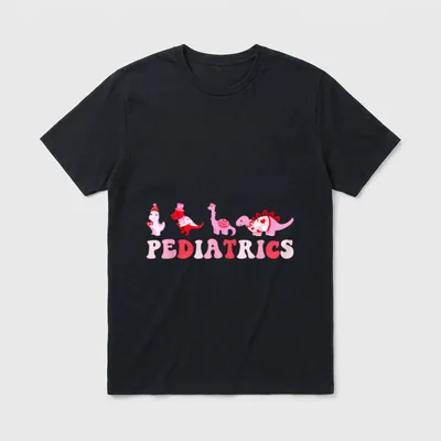 Pediatric Nurse PEDS Nursing Cute Dinosaurs T-Shirt – Classic T-Shirt in Black