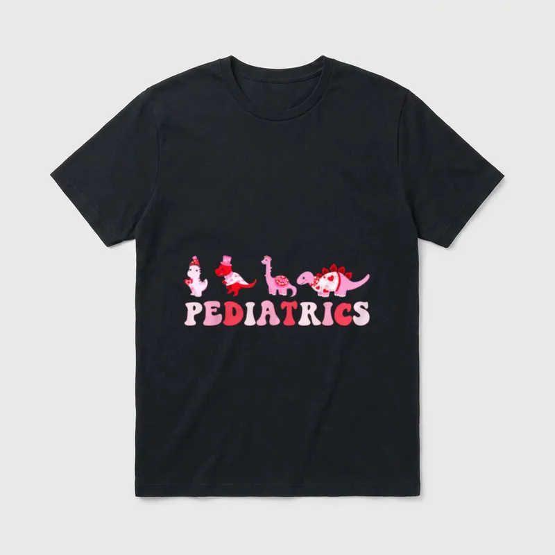 Pediatric Nurse PEDS Nursing Cute Dinosaurs T-Shirt – Classic T-Shirt in Black