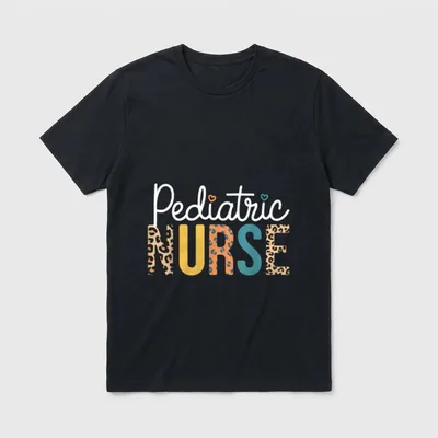 Pediatric Nurse Double-needle T-Shirt – Classic T-Shirt in Black