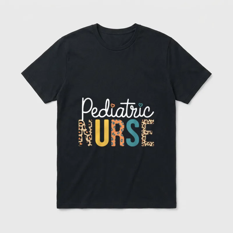 Pediatric Nurse Double-needle T-Shirt – Classic T-Shirt in Black