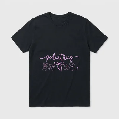 Pediatrics Coquette Pediatric Nurse Peds Awesome T-Shirt – Classic T-Shirt in Black