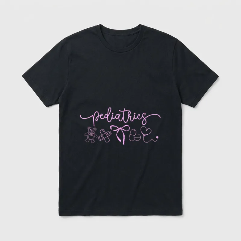 Pediatrics Coquette Pediatric Nurse Peds Awesome T-Shirt – Classic T-Shirt in Black
