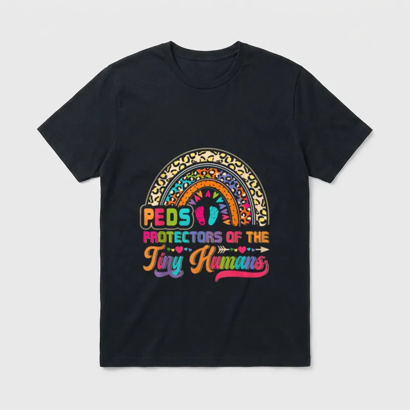 Protectors of Tiny Humans Rainbow Pediatrics T-Shirt – Classic T-Shirt in Black