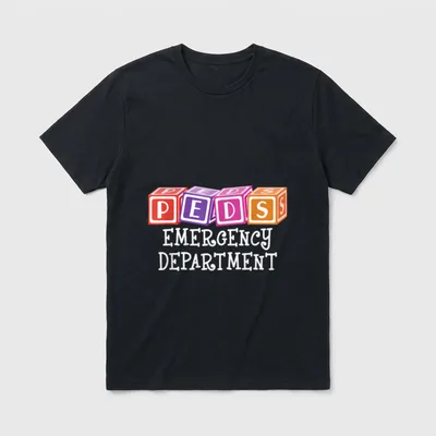 PEDS Emergency Department Nurse T-Shirt – Classic T-Shirt in Black