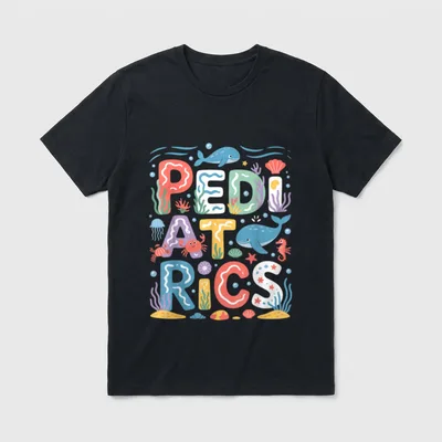 Pediatrics Under the Sea Ocean Life T-Shirt – Classic T-Shirt in Black