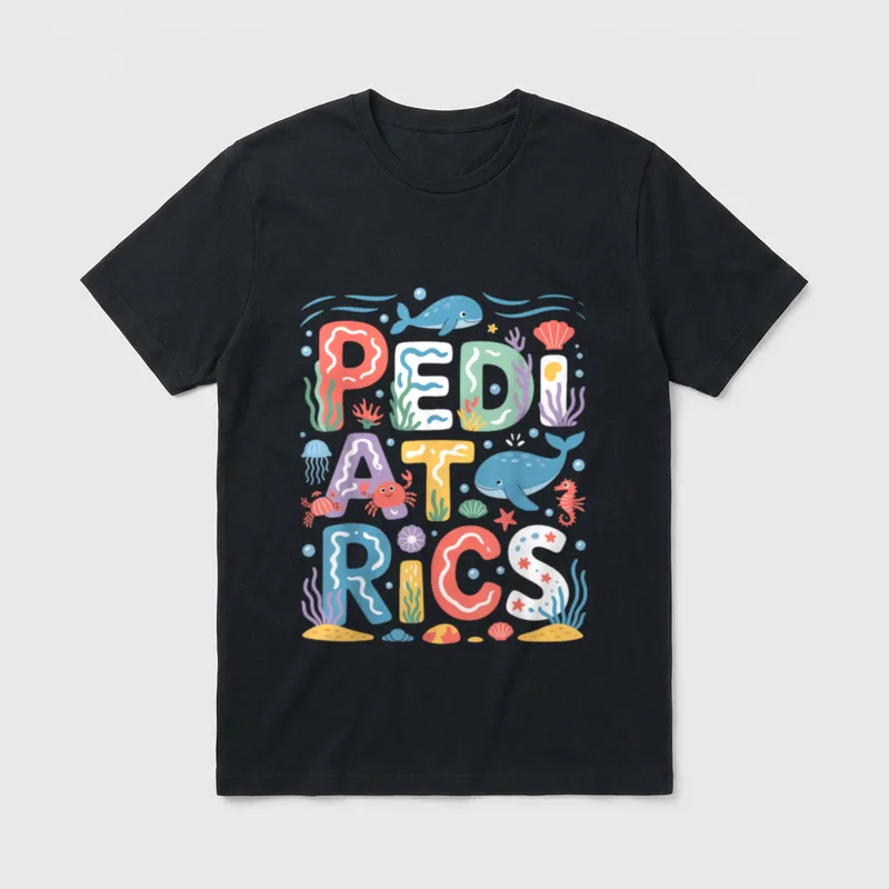 Pediatrics Under the Sea Ocean Life T-Shirt – Classic T-Shirt in Black