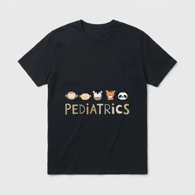 Pediatric Nurse Pediatrician Peds Cute Animals T-Shirt – Classic T-Shirt in Black