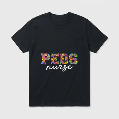 PEDS Nurse RN Pediatrician Nursing T-Shirt – Classic T-Shirt in Black