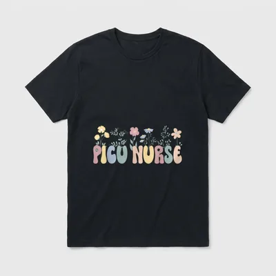 Groovy PICU Nurse Pediatric Intensive Unit T-Shirt – Classic T-Shirt in Black
