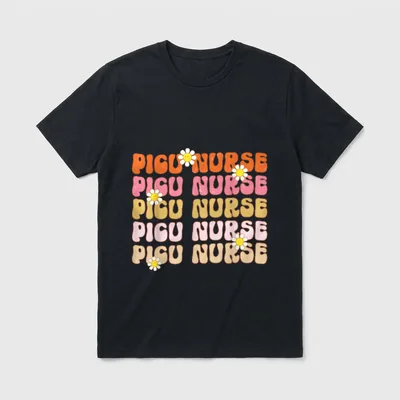 Groovy PICU Nurse Pediatric Intensive Grab T-Shirt – Classic T-Shirt in Black