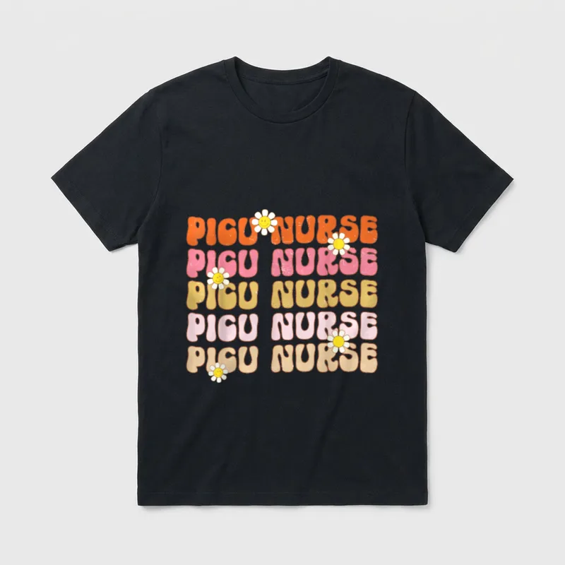 Groovy PICU Nurse Pediatric Intensive Grab T-Shirt – Classic T-Shirt in Black