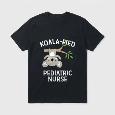 Cute Koala Pediatric Nurse T-Shirt – KOALA-FIED PEDIATRIC NURSE – Classic T-Shirt in Black