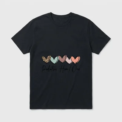 Leopard Peds Hem Onc Nurse T-Shirt – Classic T-Shirt in Black