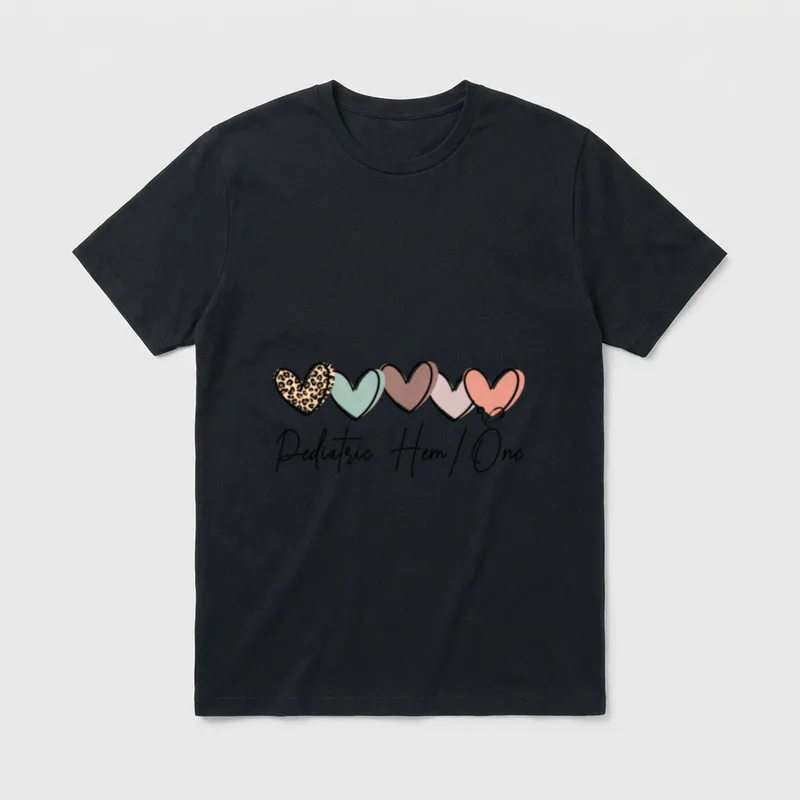 Leopard Peds Hem Onc Nurse T-Shirt – Classic T-Shirt in Black