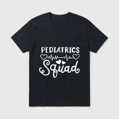 Pediatric Nurse Pediatrics Squad Christmas T-Shirt – Classic T-Shirt in Black