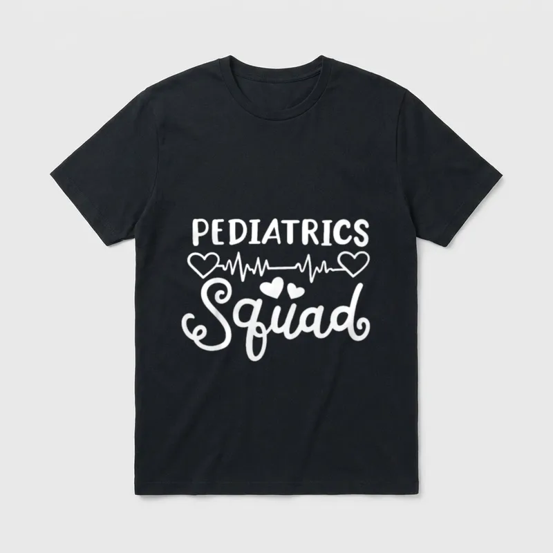 Pediatric Nurse Pediatrics Squad Christmas T-Shirt – Classic T-Shirt in Black