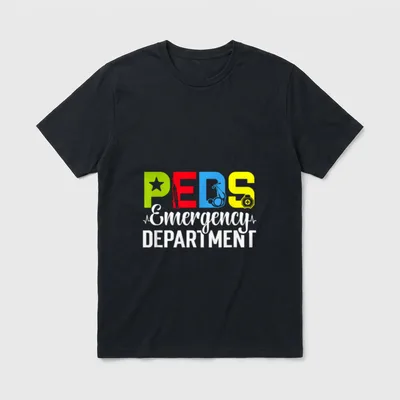 PEDS Emergency Department Pediatric ER Nursing T-Shirt – Classic T-Shirt in Black
